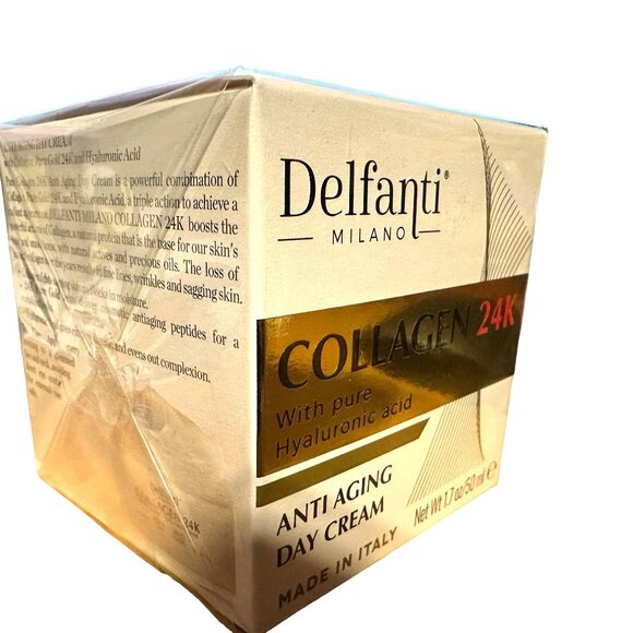 Delfanti Milano Collagen 24K‎ Anti Aging Day Cream With Pure Hyaluronic Acid 1.7 - Picture 2 of 8